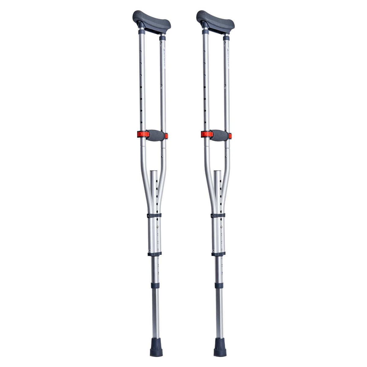 Underarm Crutches, 13-Level Height Adjustable Underarm Walking Crutches, Lightweight Aluminum Crutches for Adults Teenager - with Soft Underarm Pad for Leg Injury Surgery Disabled, 1 Pair 300LBS