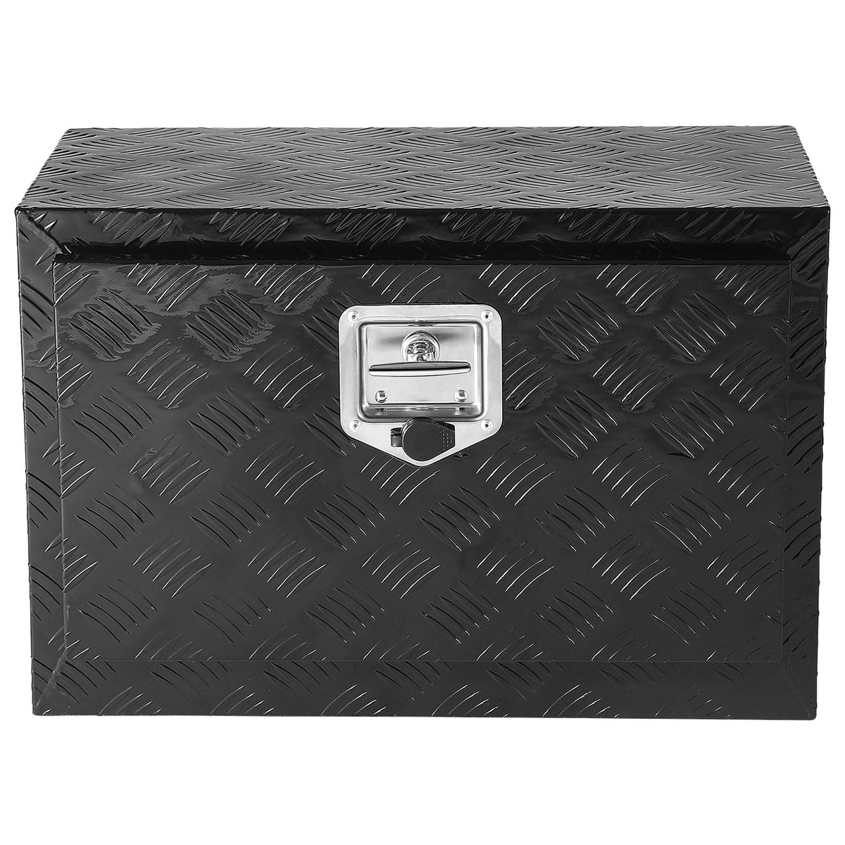 Underbody Truck Box, 24" x 17" x 18" Pickup Storage Box, Heavy Duty Aluminum Diamond Plate Tool Box with Lock and Keys, Waterproof Trailer Storage Box with T-Handle Latch for Truck, Van, Trailer
