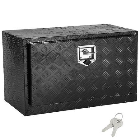 Underbody Truck Box, 36" x 14" x 16" Pickup Storage Box, Heavy Duty Aluminum Diamond Plate Tool Box with Lock and Keys, Waterproof Trailer Storage Box with T-Handle Latch for Truck, Van, Trailer
