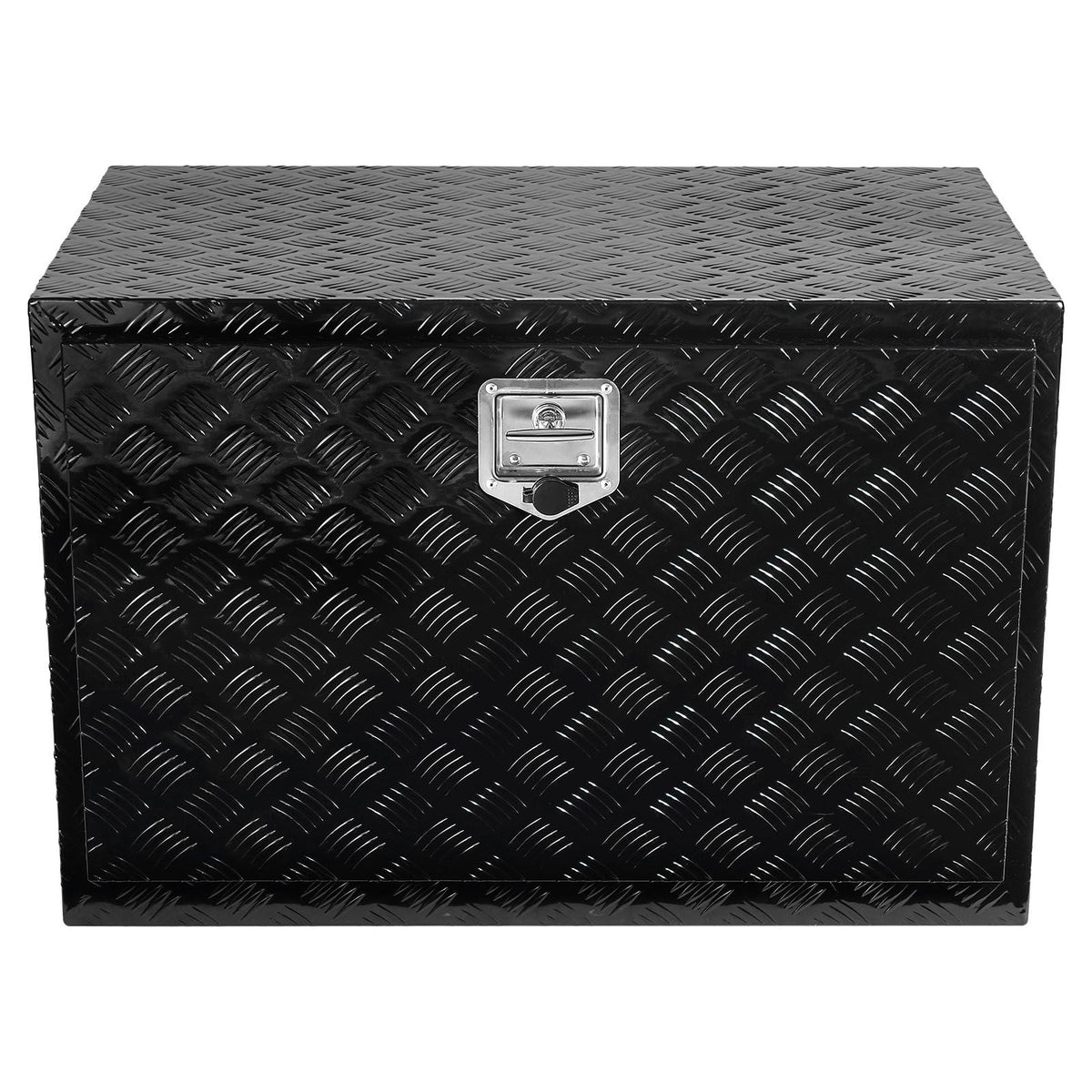 Underbody Truck Box, 48" x 24" x 24" Pickup Storage Box, Heavy Duty Aluminum Diamond Plate Tool Box with Lock and Keys, Waterproof Trailer Storage Box with T-Handle Latch for Truck, Van, Trailer