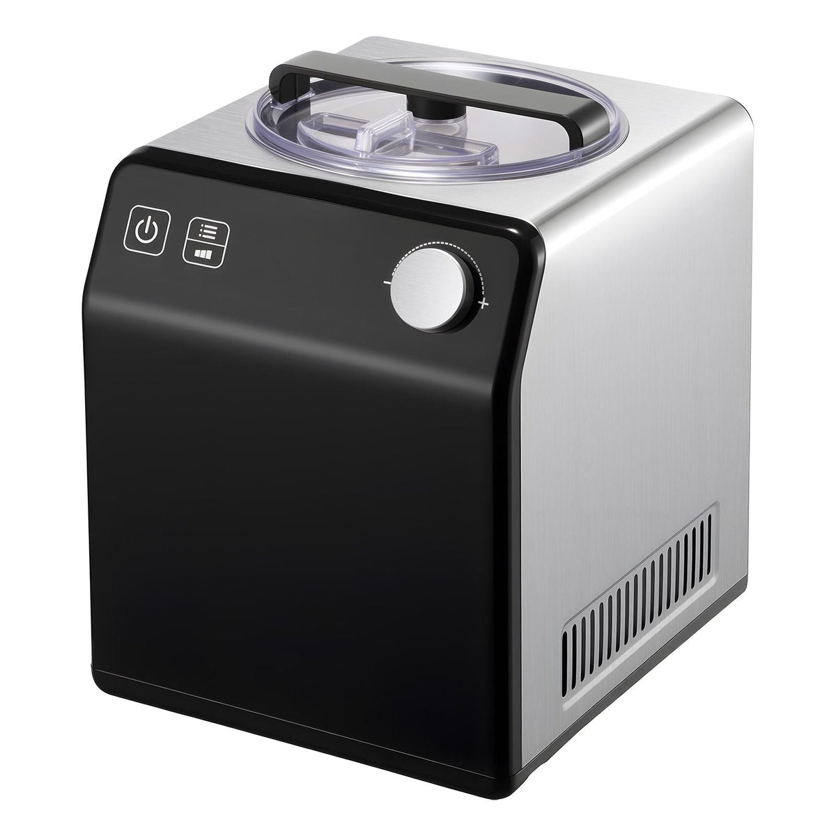 Upright Automatic Ice Cream Maker with Built-in Compressor, 2 Quart No Pre-freezing Fruit Yogurt Machine, Stainless Steel Electric Sorbet Maker, 4 Modes Gelato Maker with Digital Display & Timer