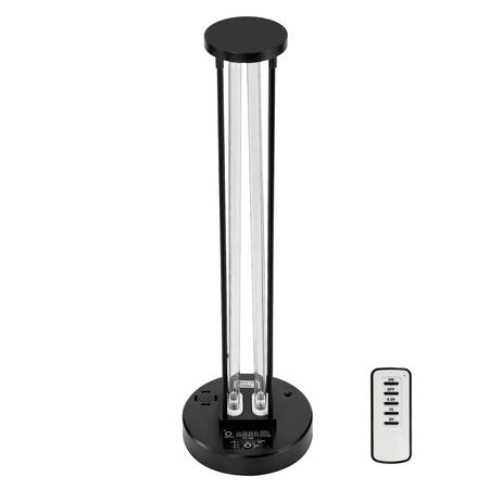 UV Light, 110W Ultraviolet Lamp with Ozone Purifier, UVC Lamp with 30/60/120 Minutes 3-Gear Timer and Remote Control, for Room up to 600 sqft, UVO Lights for Living Room, Bedroom, Hotel, School