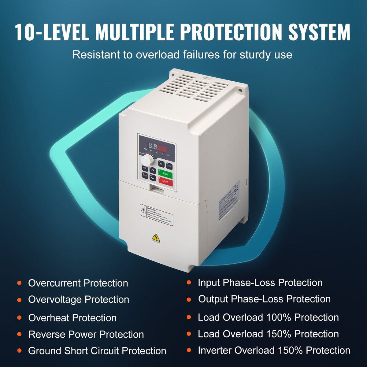 Variable Frequency Drive, AC 220V Input 4KW Variable Frequency CNC Drive Inverter Converter, VFD 5.5HP 1 or 3 Phase Input, 3 Phase Output, CNC Motor Inverter Converter for Motor Speed Control
