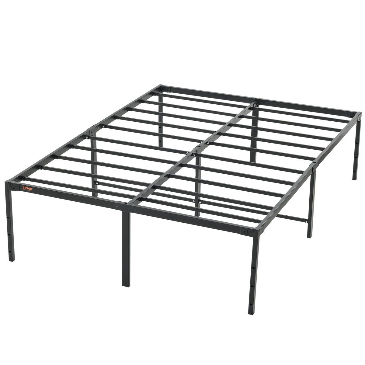 18 Inch Full Metal Bed Frame Platform, No Box Spring Needed, 1500 lbs Loading Capacity Embedded Heavy Duty Mattress Foundation with Steel Slat Support, Easy Assembly, Noise Free