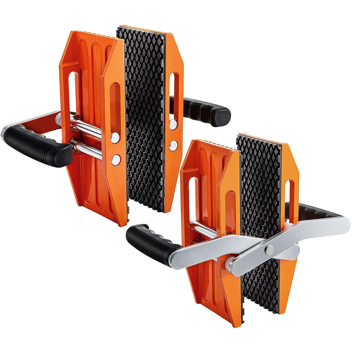 2 PCS Double Handed Stone Carrying Clamps, 1.97 inch (50mm) Granite Lifting Tools with Slip-proof Rubber Pads, 440 lbs Loading Capacity for Moving Marble, Glass, Slabs and Plywood