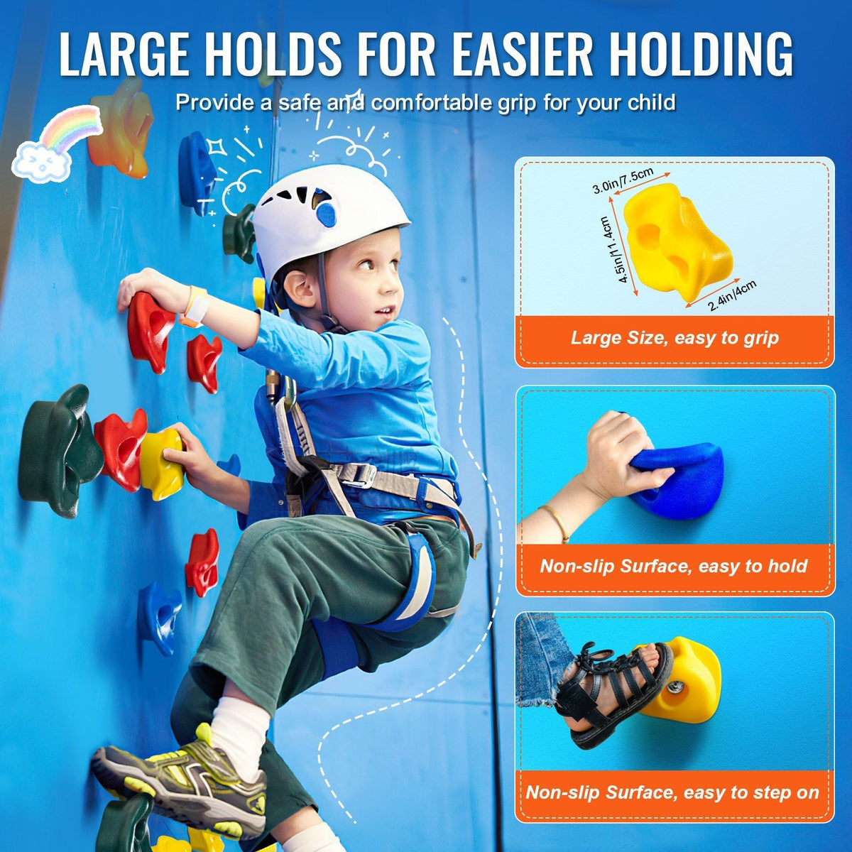 25 Rock Climbing Holds Climbing Rocks Rock Wall Holds Grip Indoor/Outdoor