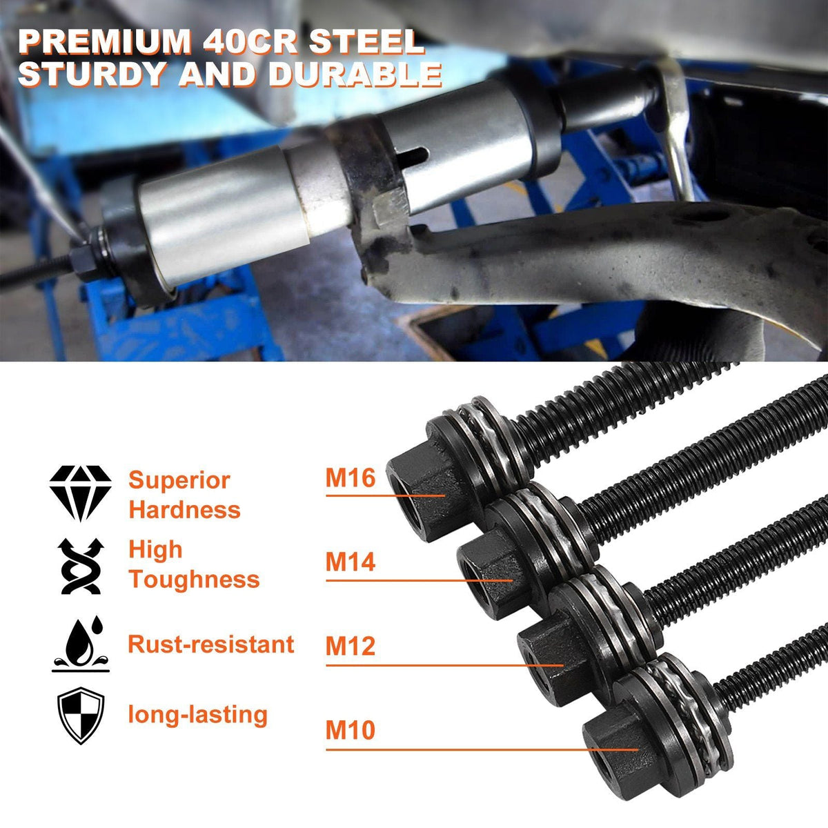 26 PCS Pull and Press Sleeve Kit Steel Bush Bearing Removal Installation