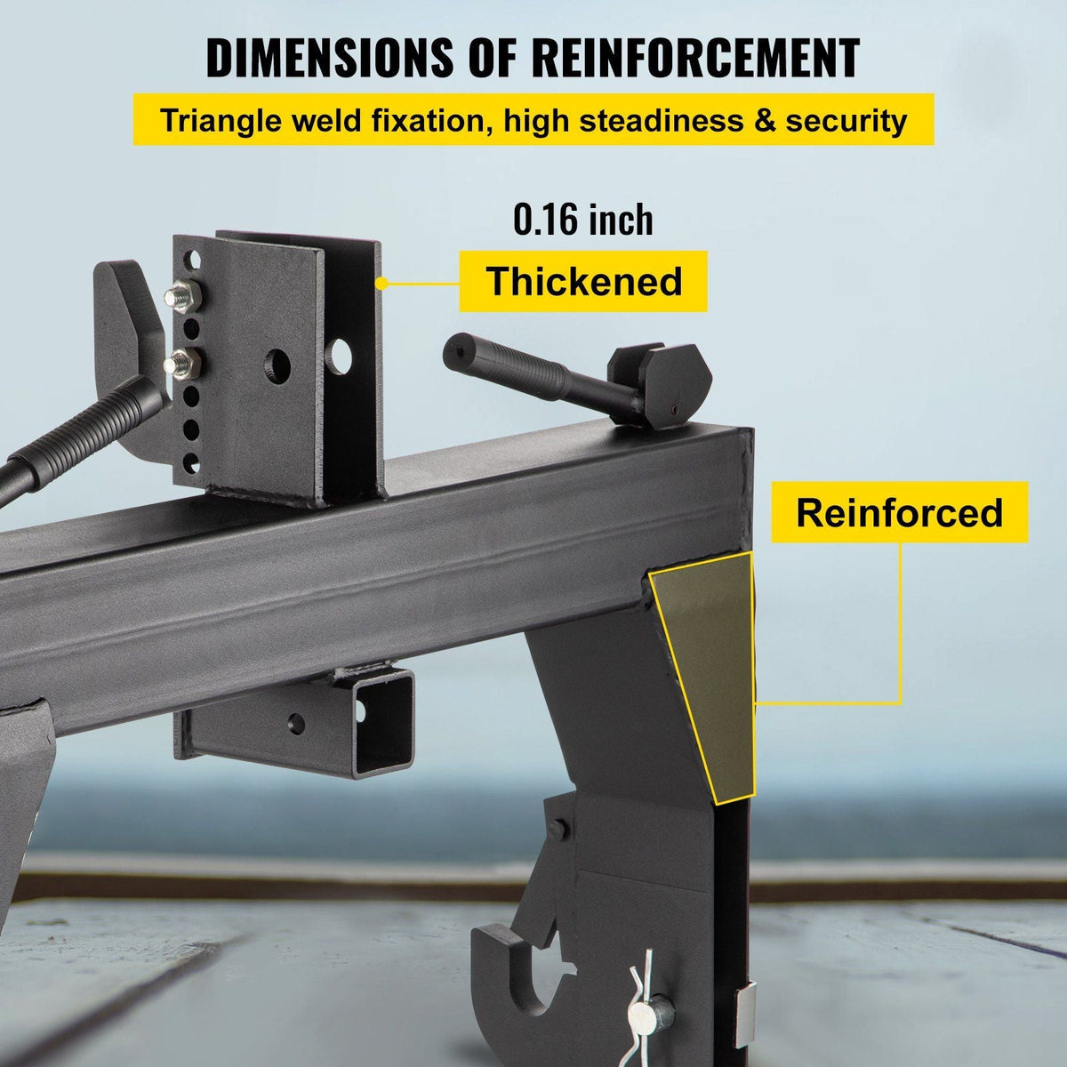 3-Point Quick Hitch, 3000 LBS Lifting Capacity Tractor Quick Hitch, 28.31" Between Lower Arms Attachments Quick Hitch, No Welding & 5 Level Adjustable Bolt, Adaptation to Category 1 Tractors