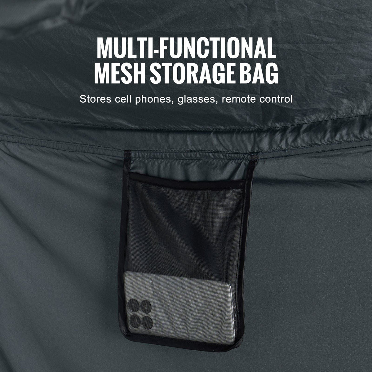 4 Doors Bed Tent Breathable Tent Light Blackout with 0.28 in Fiber Poles