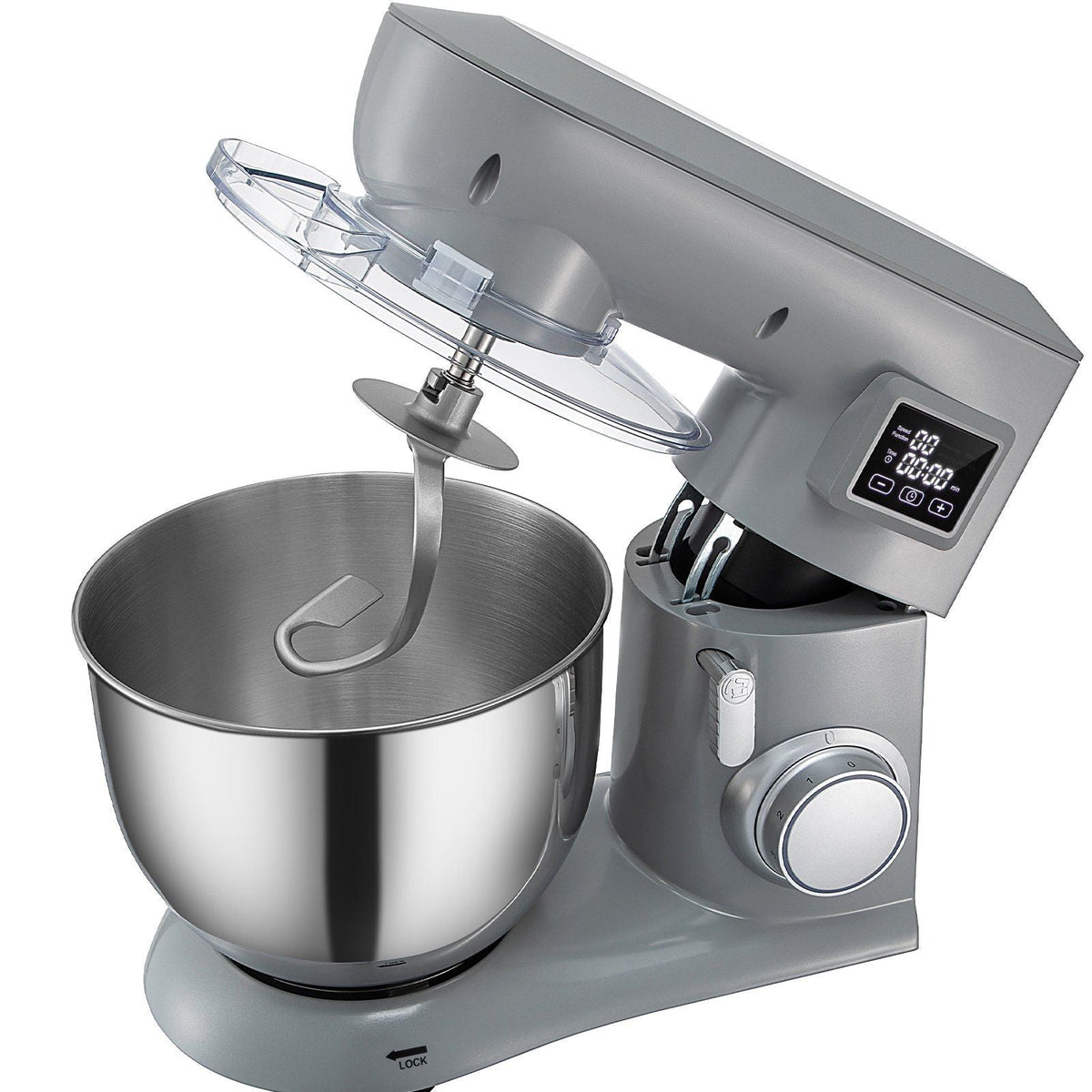 450W Stand Mixer 6-Speed Tilt-Head Dough Mixer 7.4 Qt Bowl 3 Attachments