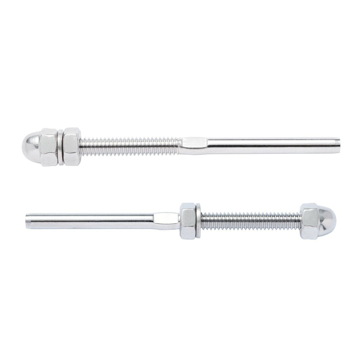 61 Pack Cable Railing Swage Threaded Stud Tension End Fitting Terminal for 1/8" Deck Cable Railing, T316 Stainless Steel, Cable Railing Tensioner 1/8" for Wood/Metal Post, Silver