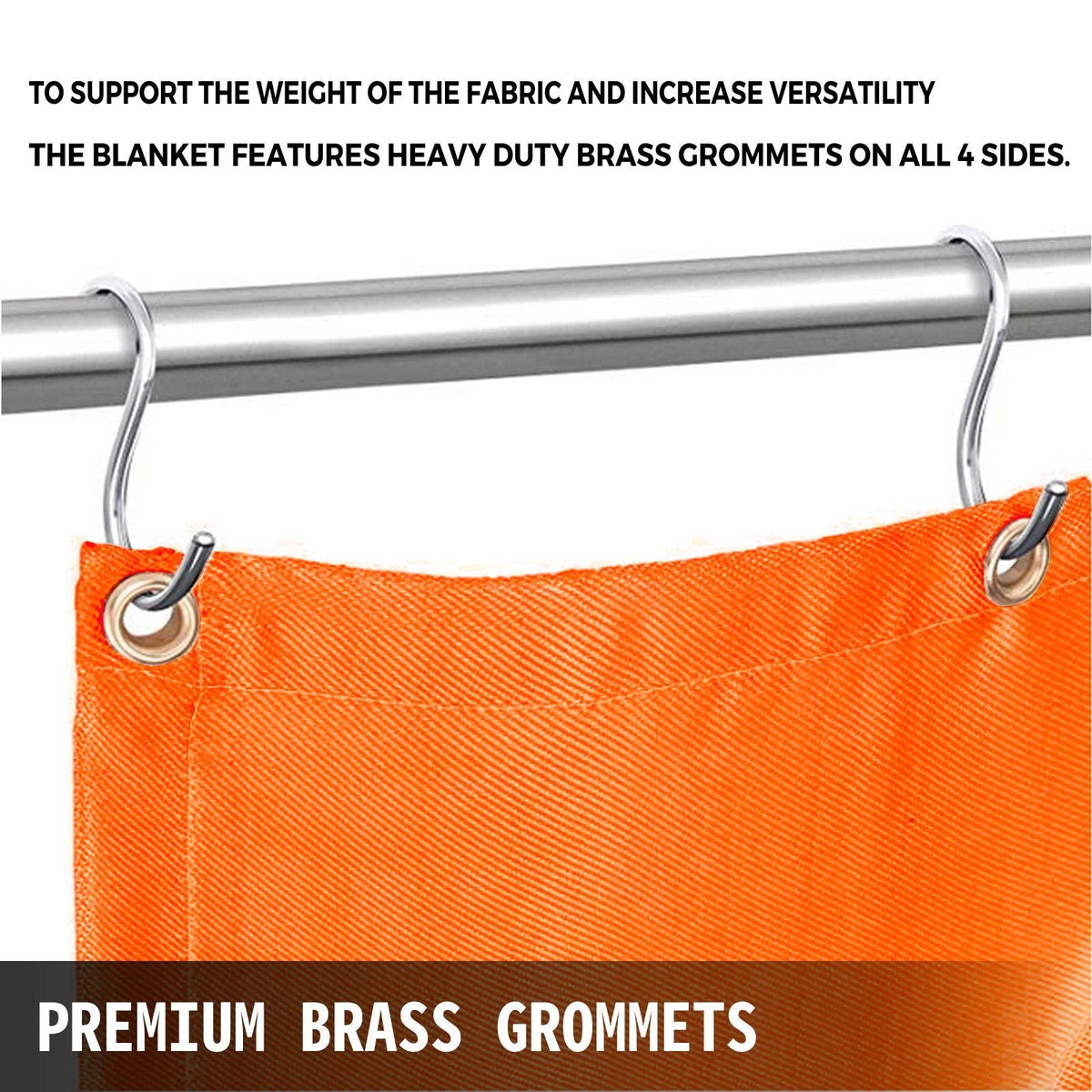 8 x 10 Ft Welding Blankets Orange Fiberglass Blanket Portable Fiberglass Fire Retardant Blanket Welding Mat Welding Fireproof Thermal Resistant Insulation With Carry Bag
