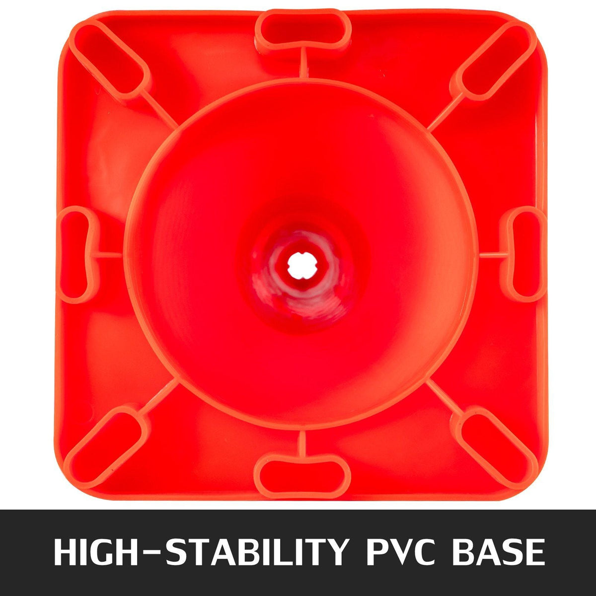 8Pack Traffic Cones, 18" Safety Cones, PVC Orange Traffic Safety Cone, with Reflective Collar Road Parking Training Cones