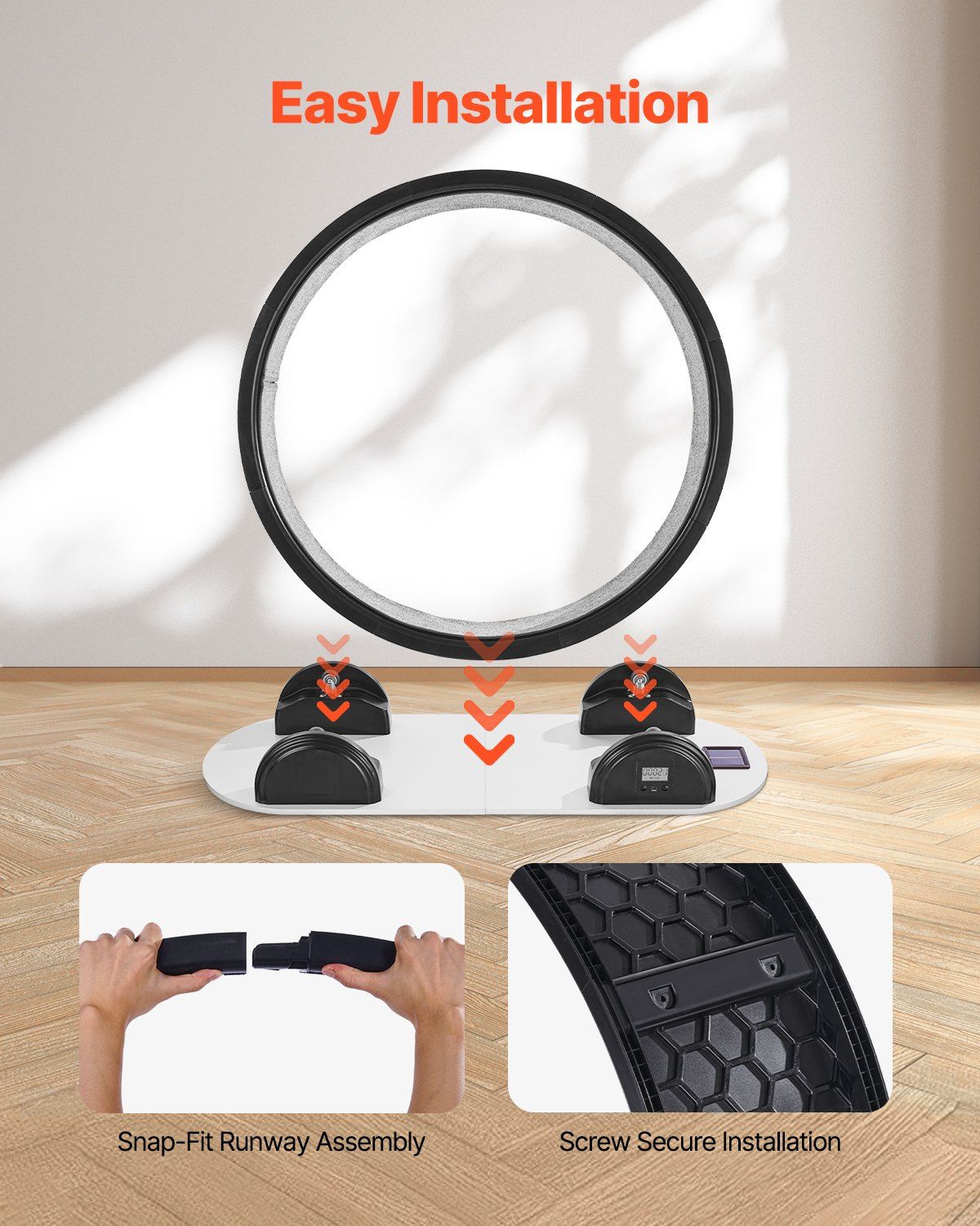 Cat Exercise Wheel with Pedometer 40.8" Cat Treadmill for Pet Health Black