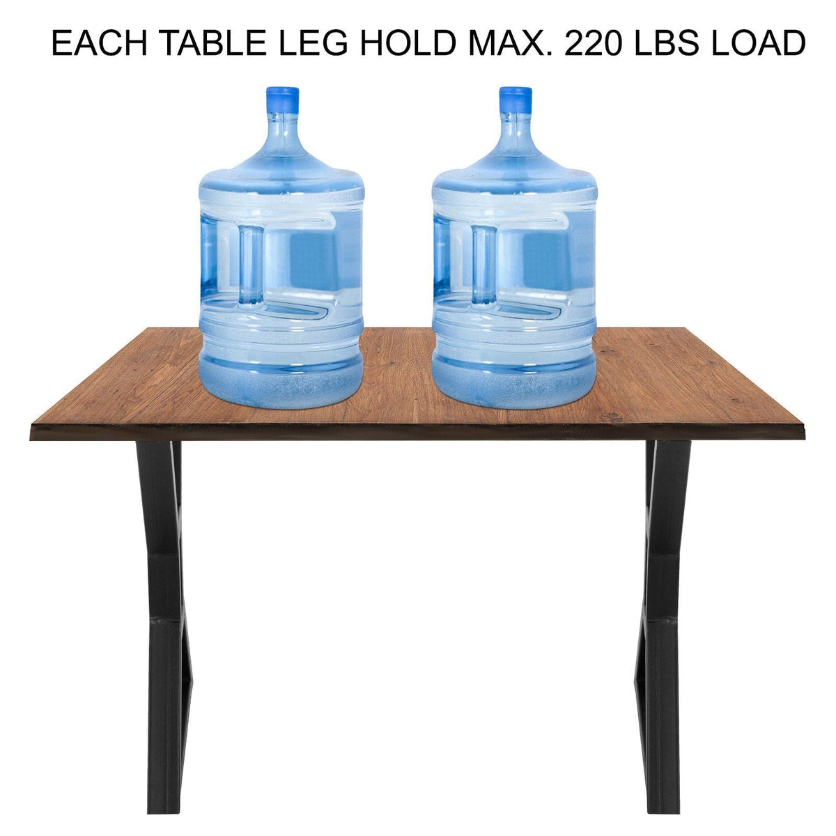 Dining Table Legs 28 inch, Metal Table Legs 2PCs, Hollow X-Shaped Legs 440 Lbs Load Capacity DIY Coffee Table Legs Black Anti-Rust Iron Office Table Legs with Baking Varnish for Dining Table