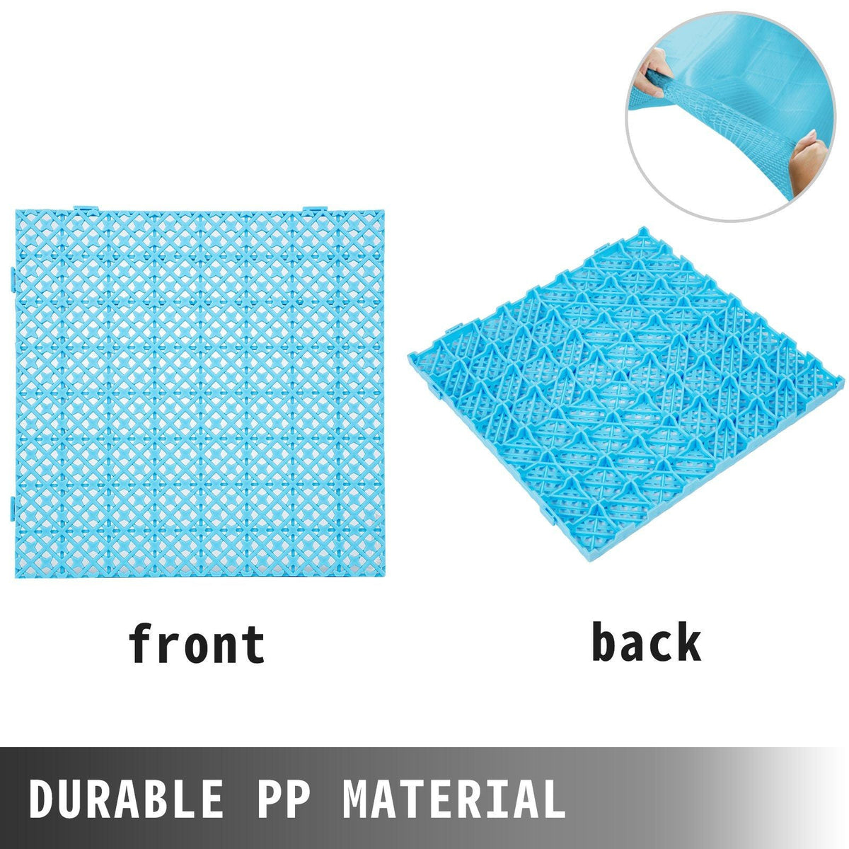 Drainage Tiles Interlocking 25 Pack Blue, Outdoor Modular Interlocking Deck Tile 11.8x11.8x0.5 Inches, Dry Deck Tiles for Pool Shower Sauna Bathroom Deck Patio Garage