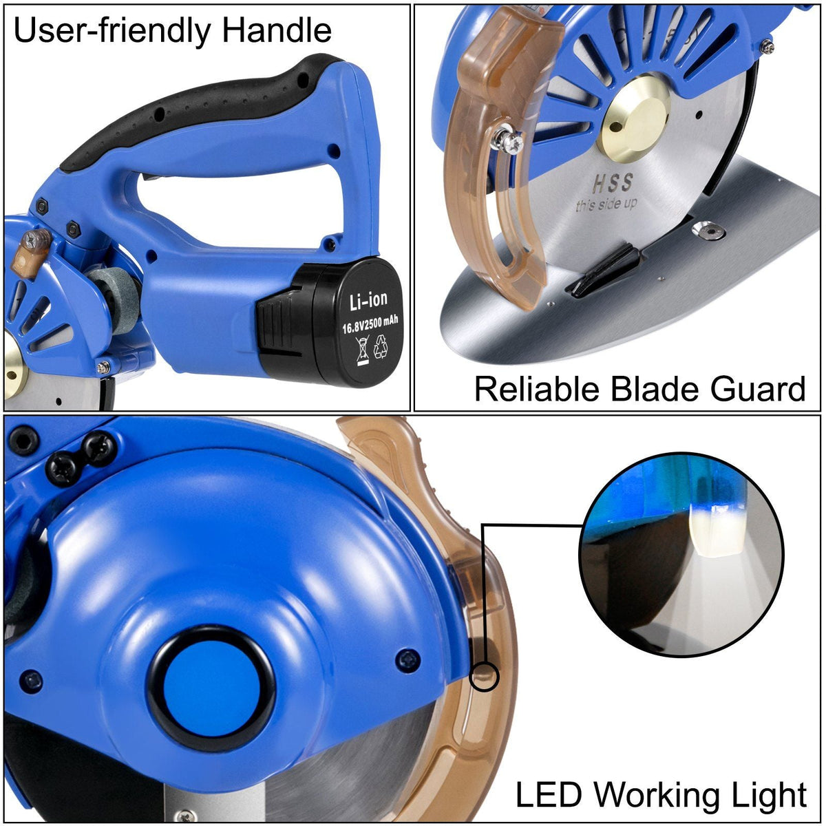 Fabric Cutter 125mm Rotary Fabric Cutter 39mm Cutting Height Wireless Electric Rotary Cutter All-Copper Motor with Low Noise Adjustable Speed Electric Scissors for Cutting Fabric and Cotton