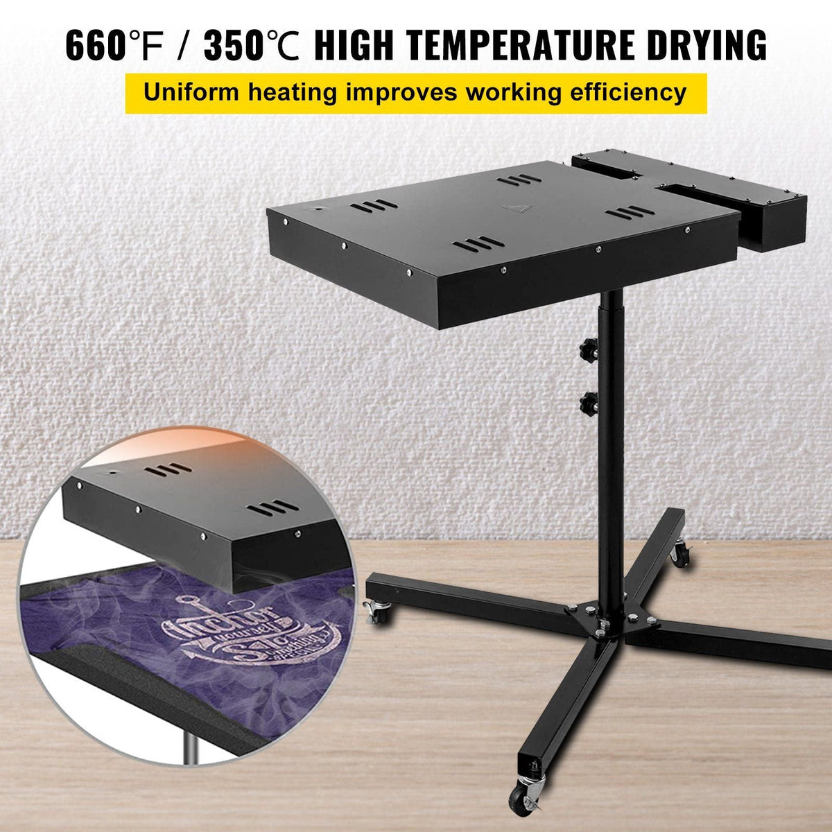 Flash Dryer 16x16Inch Electrical Control Box Flash Dryer for Screen Printing Adjustable Stand Screen Printing Dryer T-Shirt Curing Machine (16x16Inch Electrical Control Box)