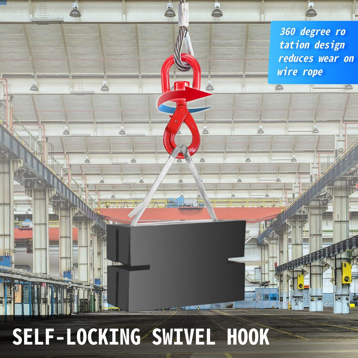Galvanized Steel Winch Cable, 3/8\" x 75\' - Wire Rope with Hook, 8800 Lbs Breaking Strength - Towing Cable Heavy Duty, 6x19 Strand Core - for Rollback, Crane, Wrecker, Tow Truck