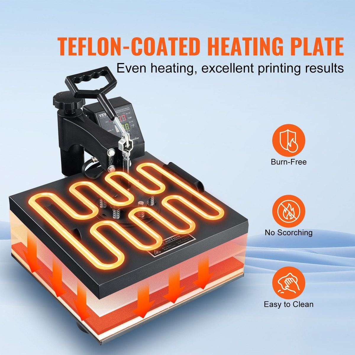 Heat Press Machine 2In1 15x15in Sublimation Print Transfer DIY T-shirt Cap