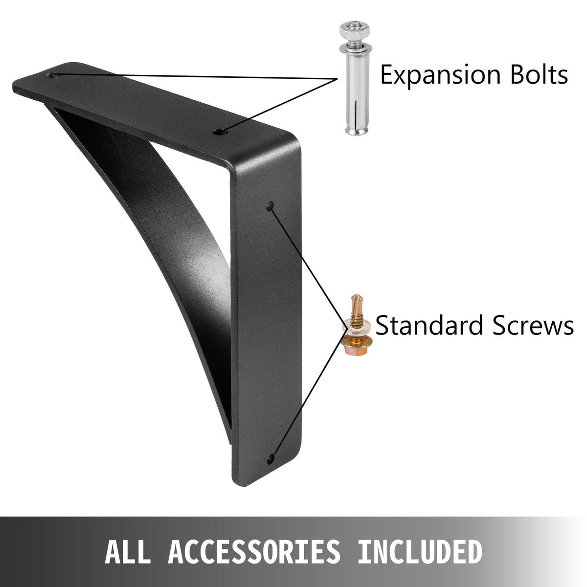 Heavy Duty Shelf Brackets 2 Pack, Floating Shelf Bracket 8x9x2.5", 450lbs Load Garage Workshop Home Steel Shelf Brackets Hand Welded Triangle Shelf Support Holder Wall Matte Black DIY Rustic