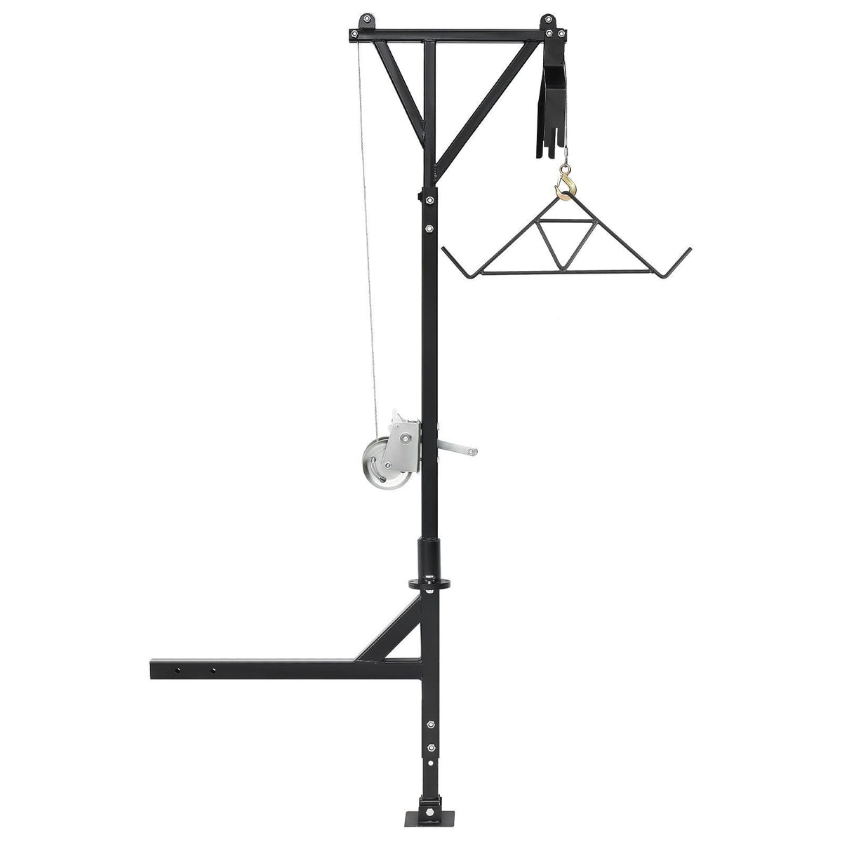 Hitch Mounted Deer Hoist Hitch Game Hoist 600lbs Winch Swivel with Gambrel