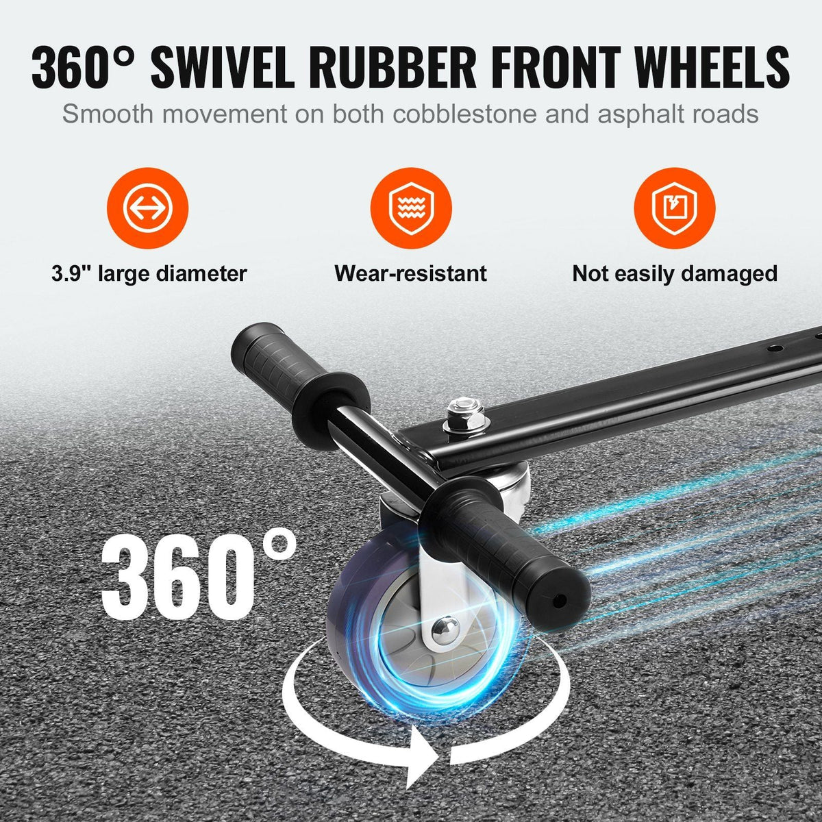 Hoverboard Seat Attachment, Compatible with All 6.5" 8" 8.5" 10" Hoverboards, Grips Control, Adjustable Frame Length and 220 LBS Load Capacity, Hover Board Go Karts Accessory, for Kids Adults