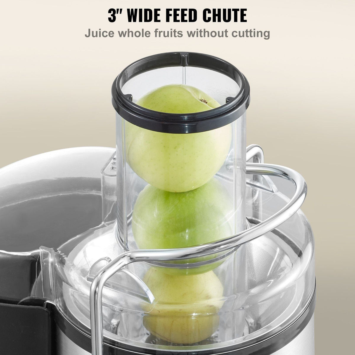 Juicer Machine, 850W Motor Centrifugal Juice Extractor, Easy Clean Centrifugal Juicers, Big Mouth Large 3" Feed Chute for Fruits and Vegetables, 5 Speeds Juice Maker, Stainless Steel, BPA Free