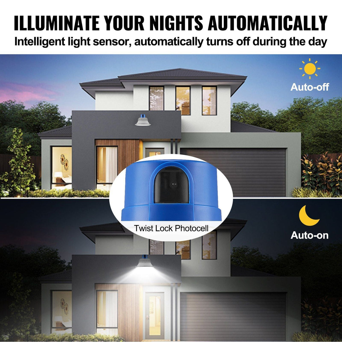 LED Barn Light, 50W 5500LM, Ultra Brightness 6000K Daylight, Dusk to Dawn Area Lights, Outdoor Security Flood Lighting, IP65 Waterproof for Outside Yard Street Garage Shed Patio, Wall/Pole Mount