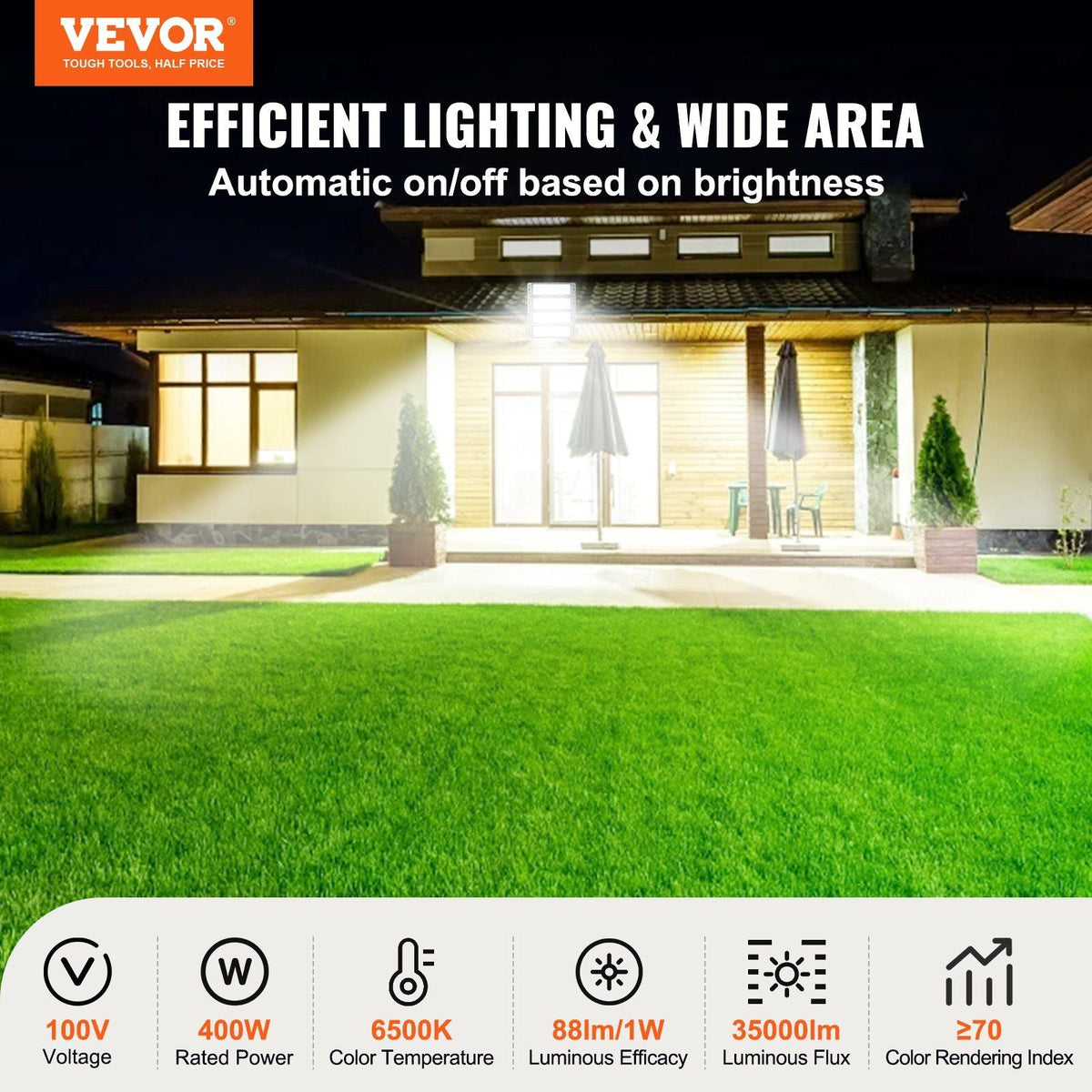 LED Stadium Light 400W 35000LM LED Flood Light 6500K Daylight White IP65