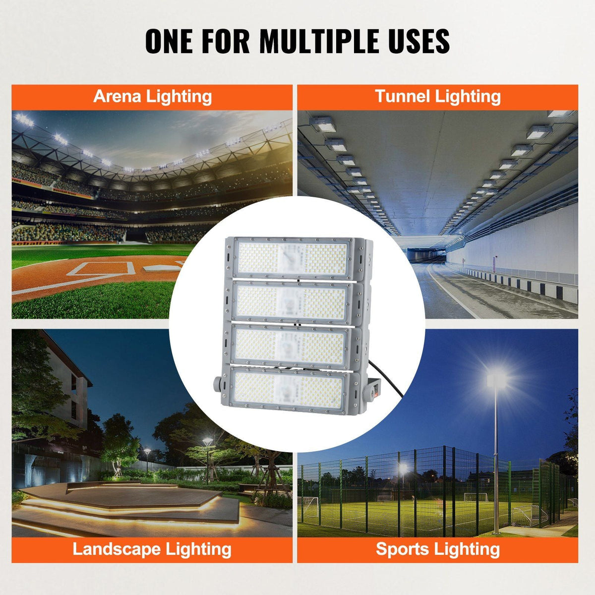 LED Stadium Light 400W 35000LM LED Flood Light 6500K Daylight White IP65