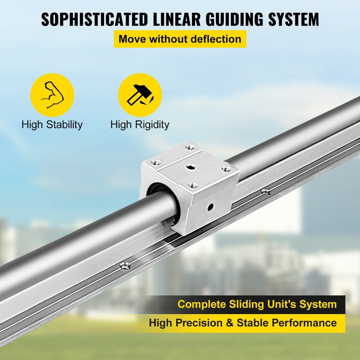Linear Rail SBR20-1800mm 2 Linear Slide Guide with 4 SBR20UU Bearing Block