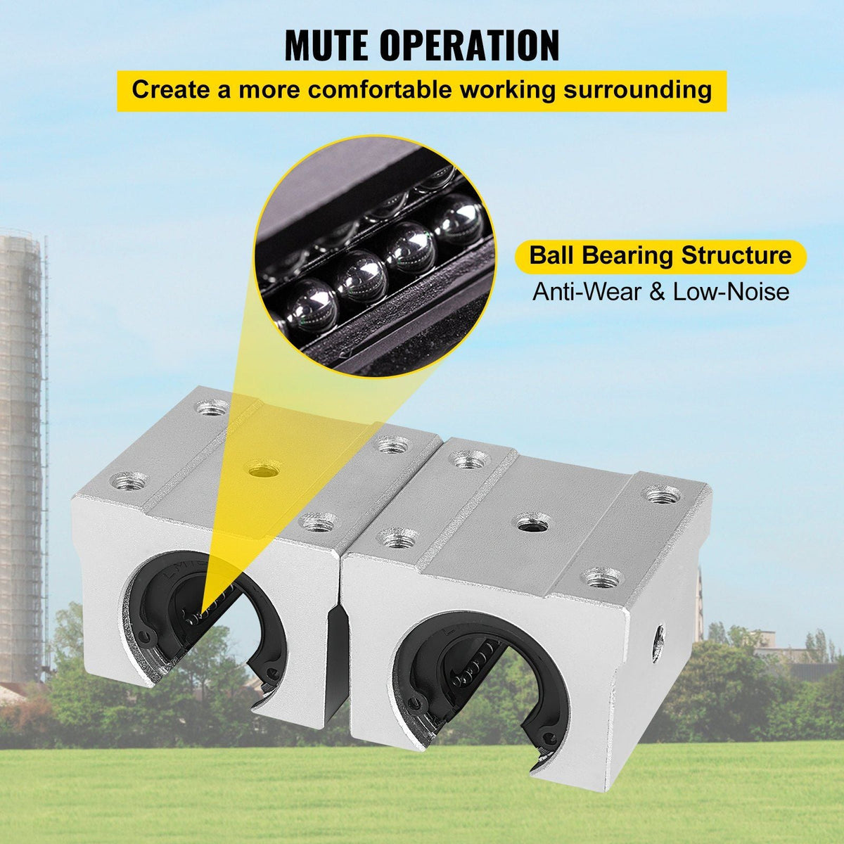 Linear Rail SBR20-800mm 2 Linear Slide Guide with 4 SBR20UU Bearing Block