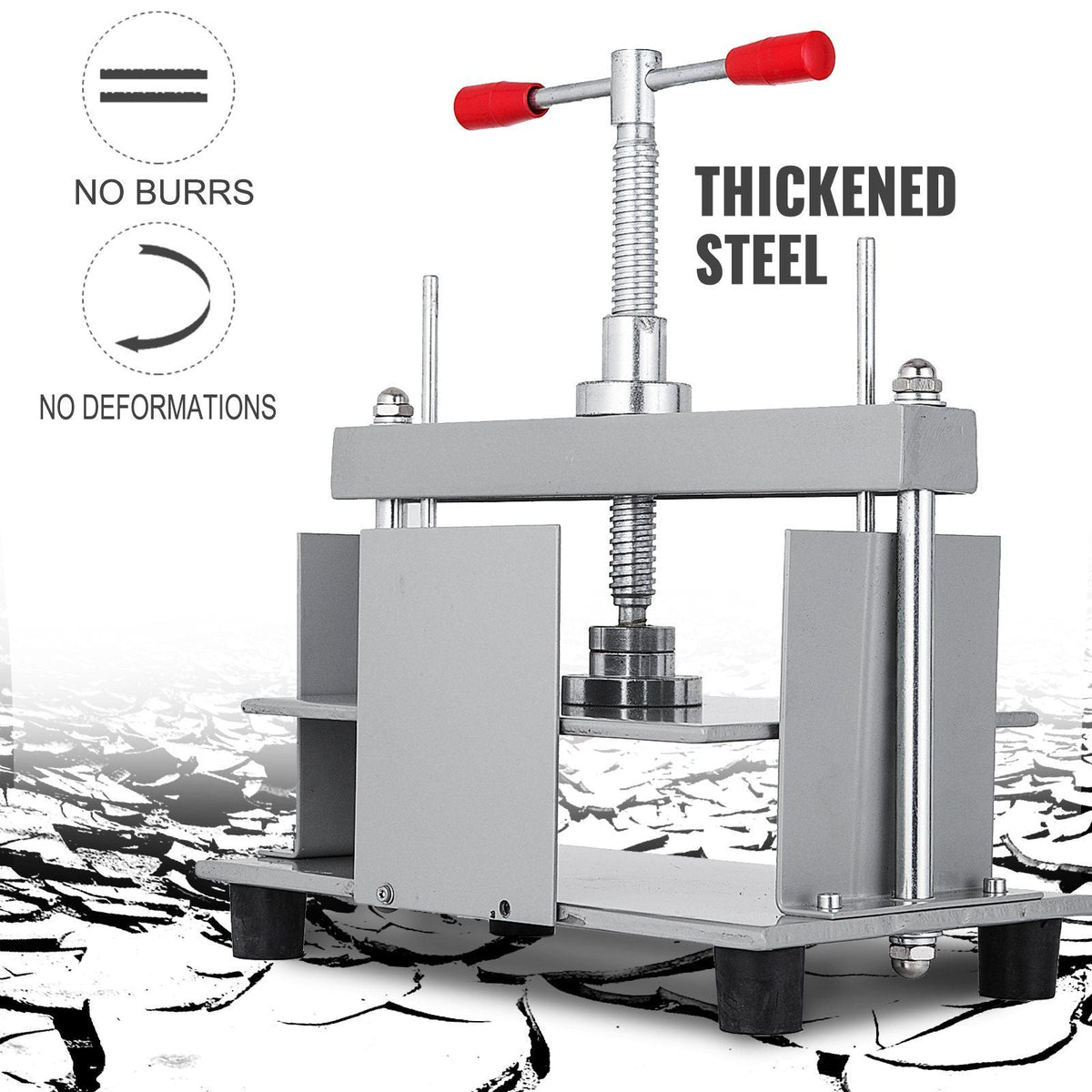 Manual Paper Press Machine 12X8.6 inch for A4 Sized Papers Flatting Machine 10cm Thickness Steel Frame Manual Flat Paper Press Machine Papermaking Book Press
