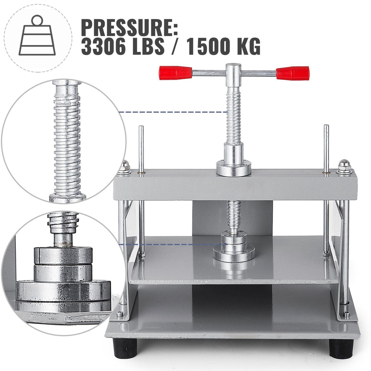 Manual Paper Press Machine 12X8.6 inch for A4 Sized Papers Flatting Machine 10cm Thickness Steel Frame Manual Flat Paper Press Machine Papermaking Book Press