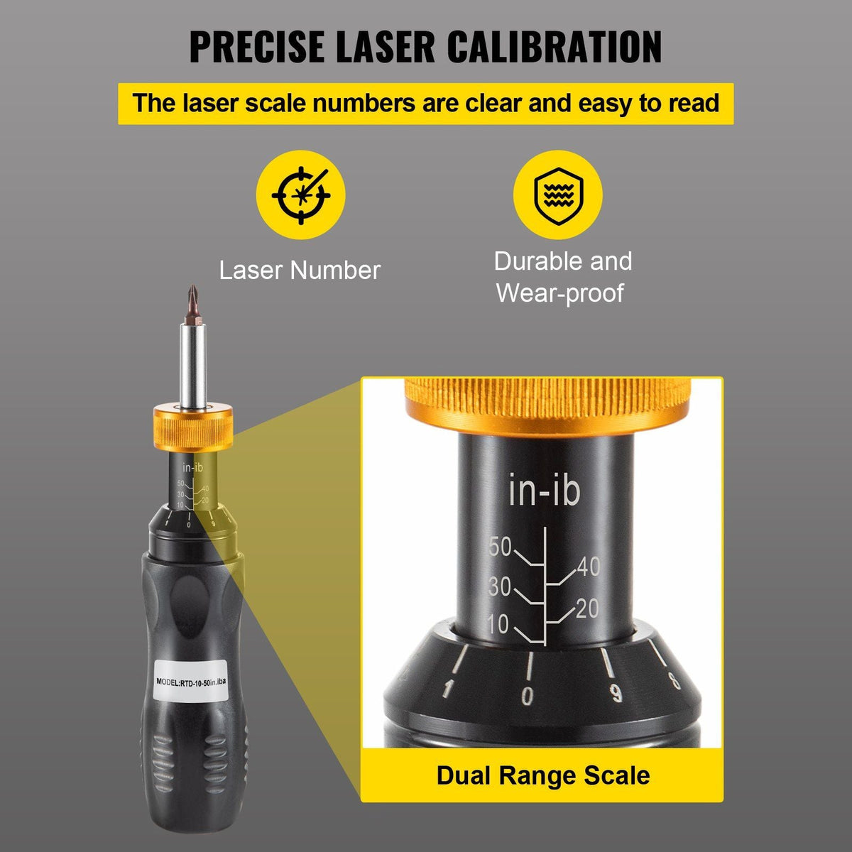 Optics Torque Wrench Mounting Kit Handheld Torque Limiting Screwdriver 10-50 in-lbs-1in-lbs