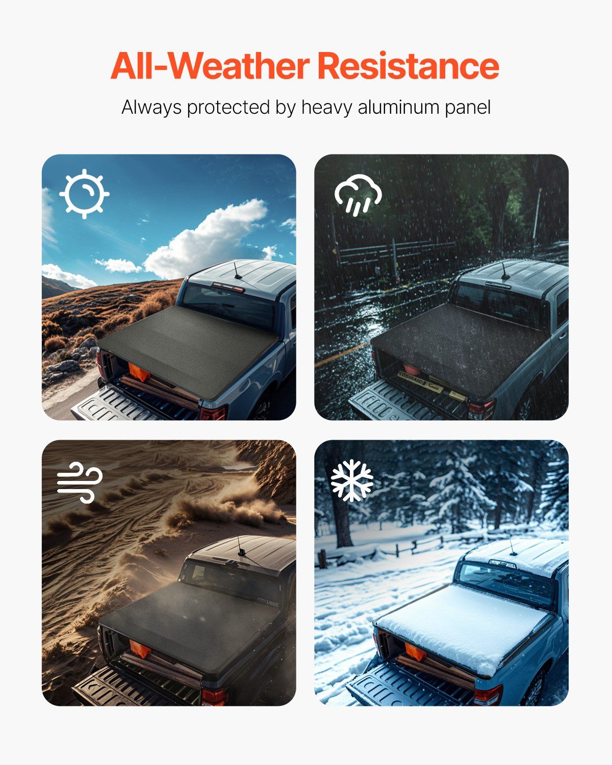 Quad-Fold Tonneau Cover Truck Bed Cover for 2002-2024 Dodge Ram 1500 PVC