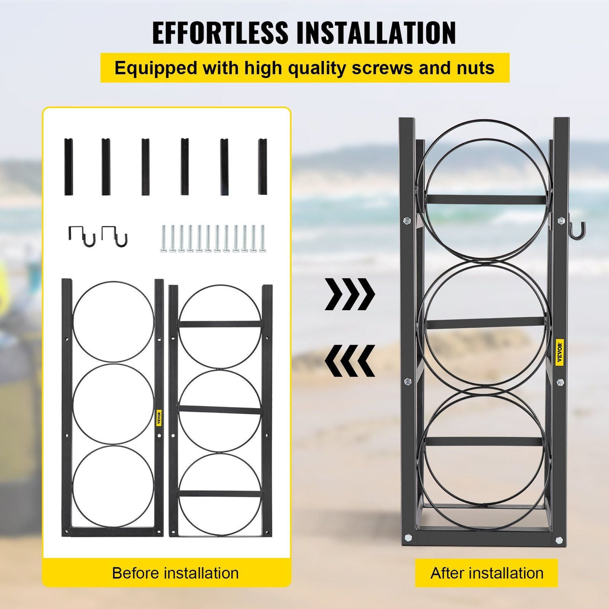 Refrigerant Tank Rack with 3-30lb Cylinder Saving Capacity Cylinder Tank Rack 826mm Refrigerant Cylinder Rack Gas Cylinder Racks and Holders for Gas Oxygen Nitrogen Storage