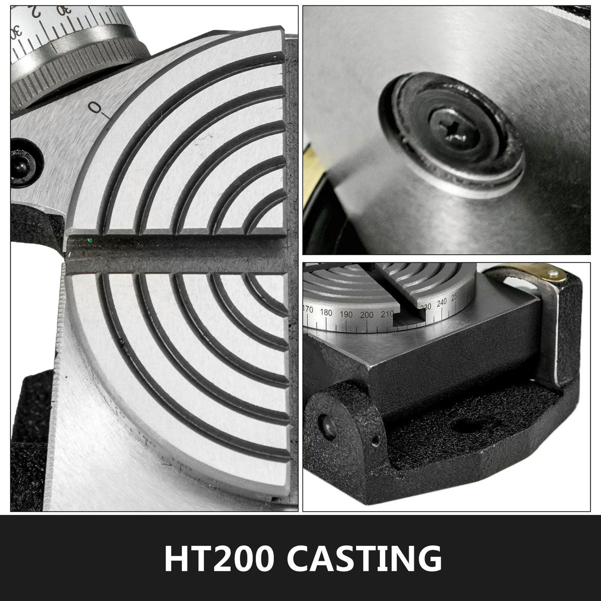 Rotary Table 4inch/100mm Horizontal Vertical Rotary Table 4-Slot Rotary Table for Milling Machine MT-2 Rotary Table for Milling 360 Degrees Precision Rotary Table