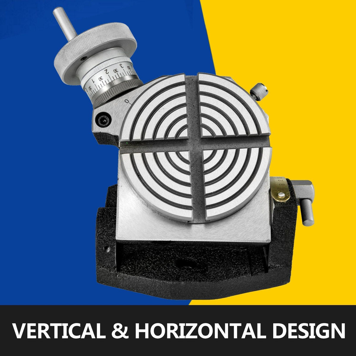 Rotary Table 4inch/100mm Horizontal Vertical Rotary Table 4-Slot Rotary Table for Milling Machine MT-2 Rotary Table for Milling 360 Degrees Precision Rotary Table