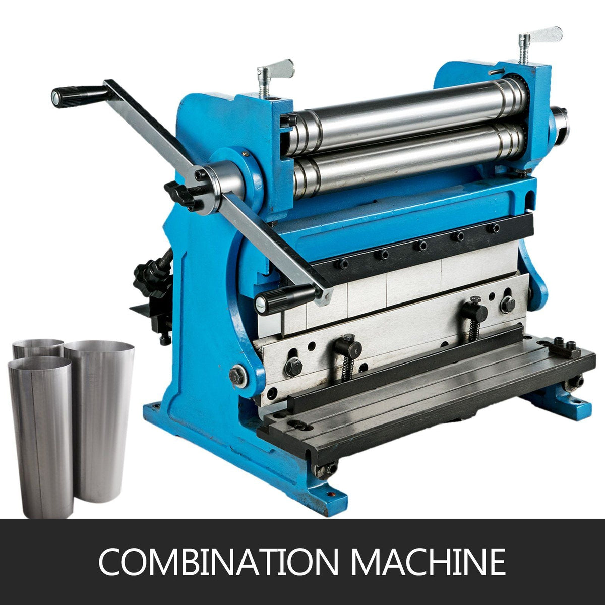 Sheet Metal Brake 3-In-1 12-inch,Shear Press Brake 20-Gauge Capacity,Combination Sheet Metal Machine Solid Construction,Shears and Slip Roll Machine for Shear Bending Rolling