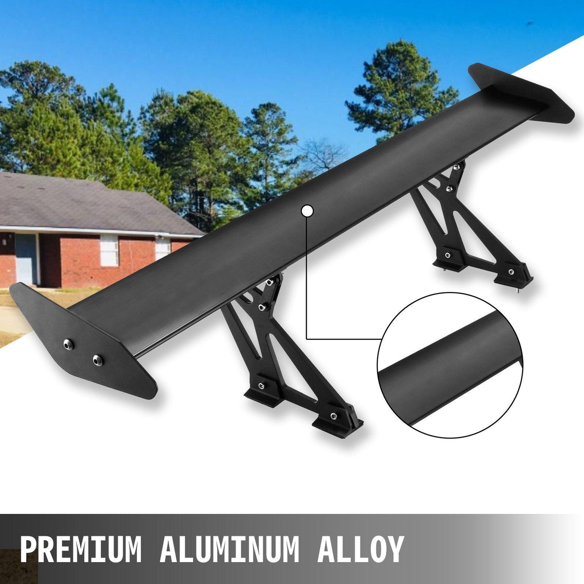 Single Deck GT Wing Car Spoiler Adjustable Universal 43.3inch Lightweight Aluminum Car Rear Spoiler Wing,Racing Spoiler BGW/JDM Drift