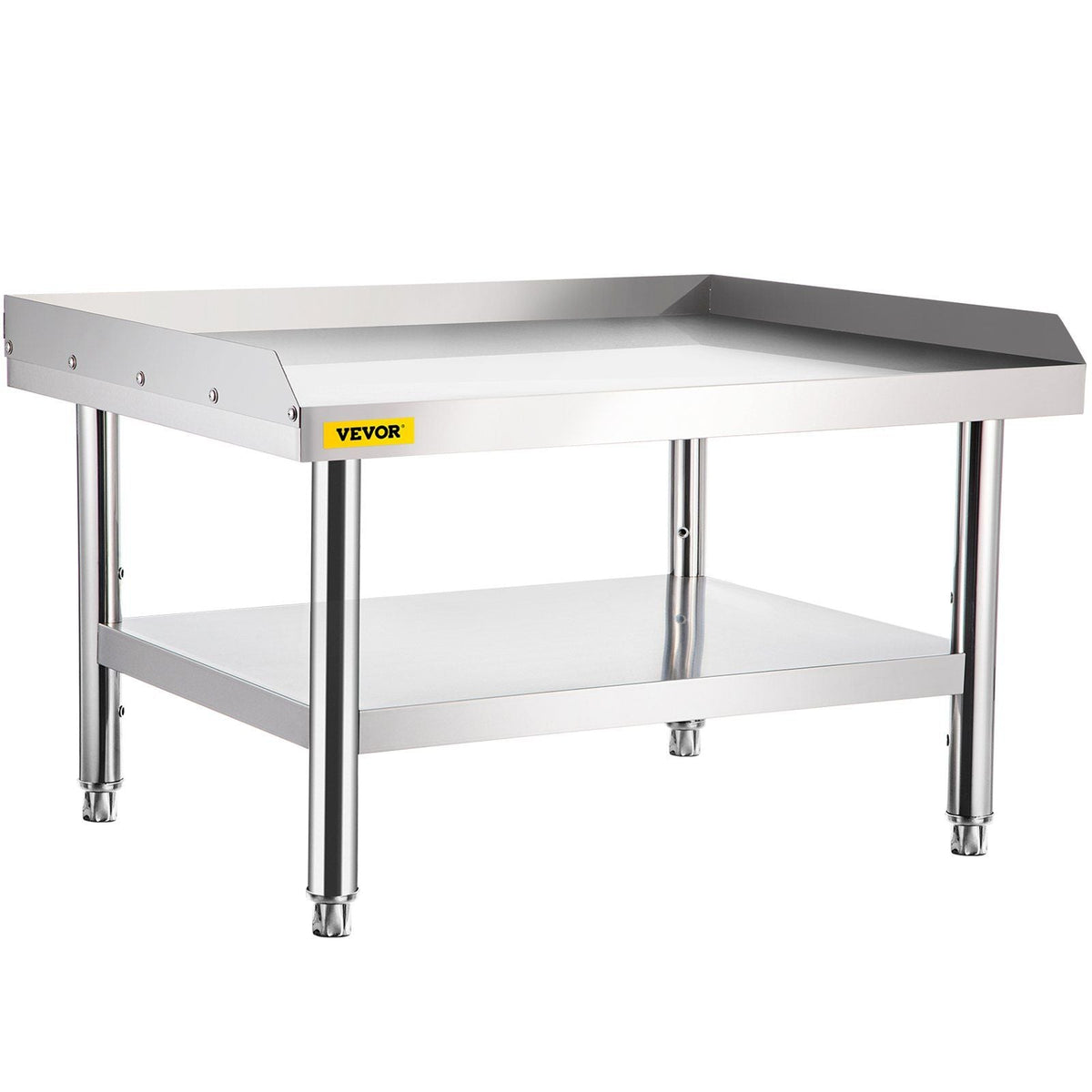Stainless Steel Equipment Grill Stand, 60 x 30 x 24 Inches Stainless Table, Grill Stand Table with Adjustable Storage Undershelf, Equipment Stand Grill Table for Hotel, Home, Restaurant Kitchen