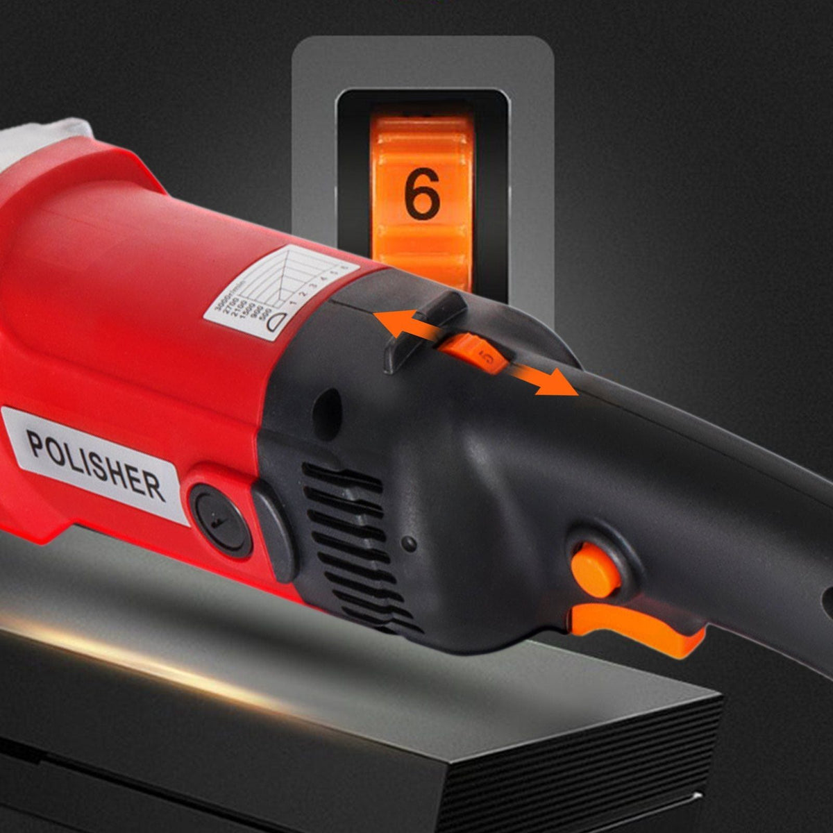 Stainless Steel Polisher Handheld Sander Polisher Wheel 1200W Burnishing Machine 4 Polishing Wheels 110V