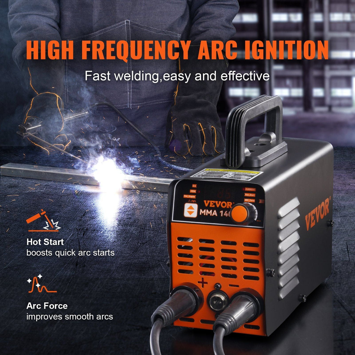 Stick Welder, 140Amp Stick & Plastic ARC Welder Machine, 110/220V Hot Stapler with Hot Start Arc Force Anti-Stick, Plastic Welding Kit Car Bumper Repair Kit