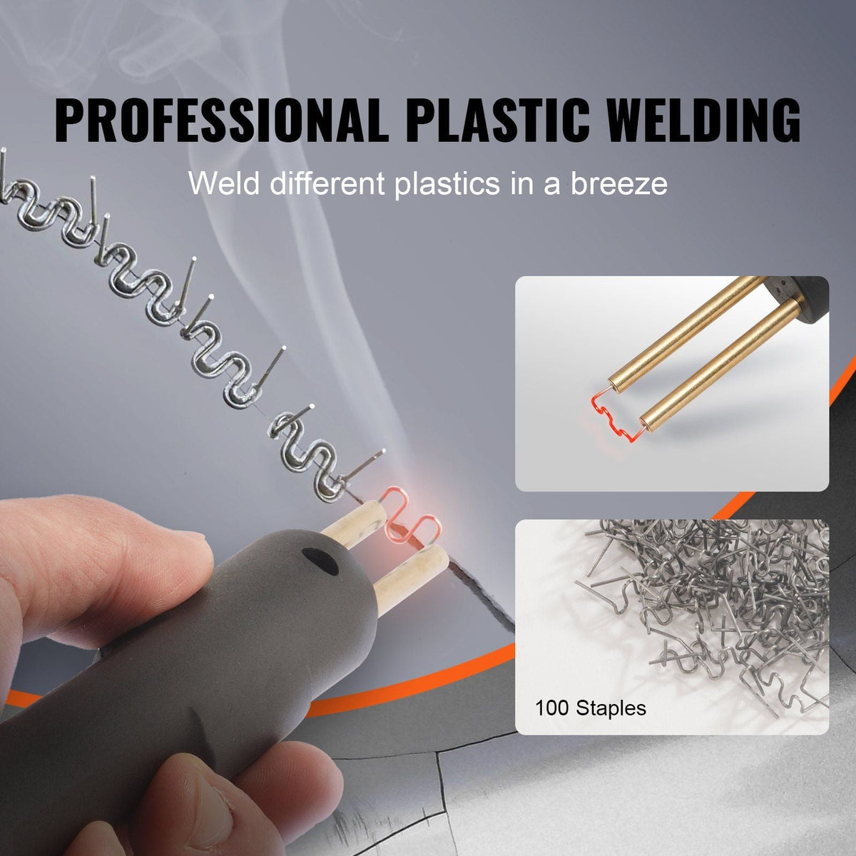 Stick Welder, 140Amp Stick & Plastic ARC Welder Machine, 110/220V Hot Stapler with Hot Start Arc Force Anti-Stick, Plastic Welding Kit Car Bumper Repair Kit