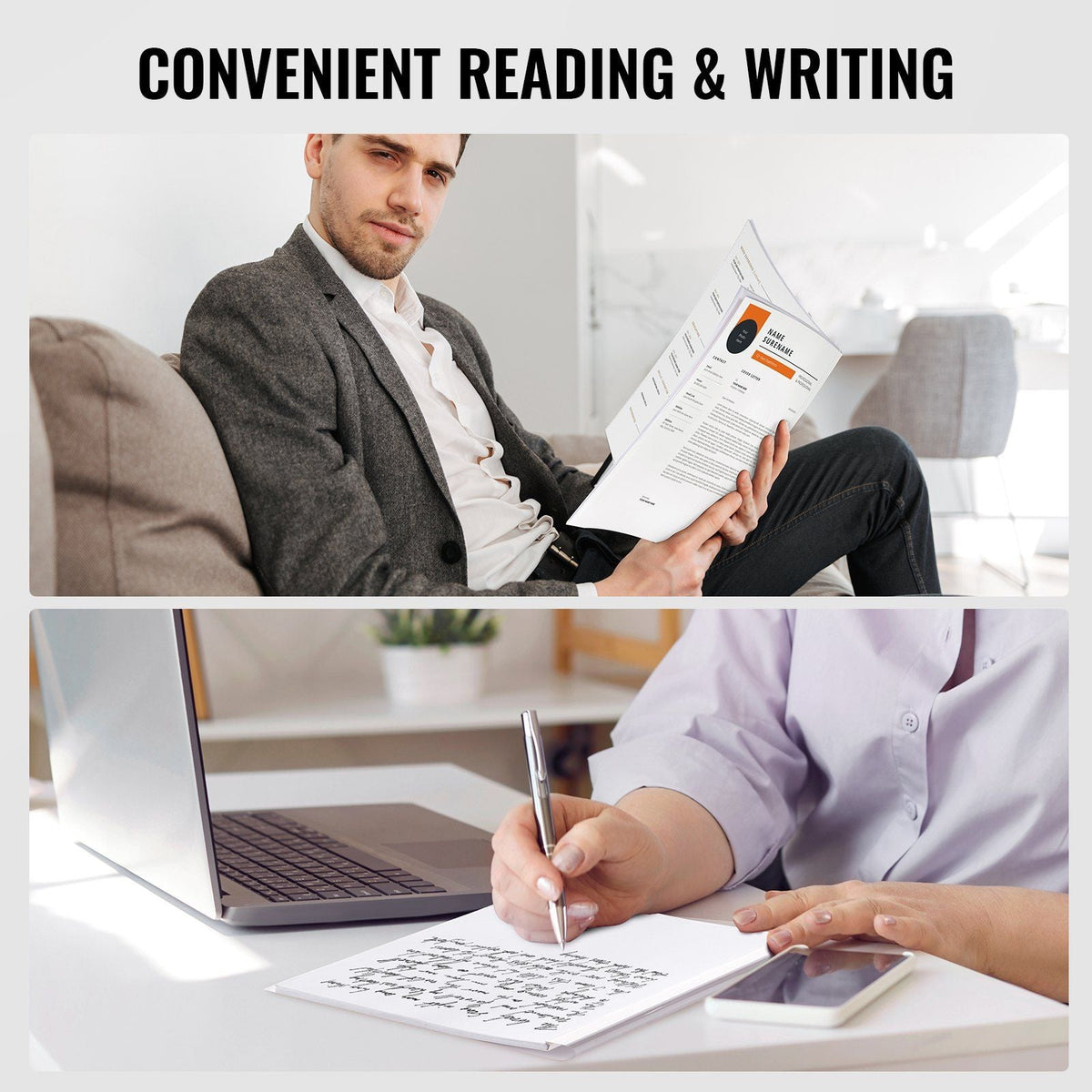 Thermal Binding Covers, 10 Pack Thermal Presentation Covers 5/16 inch Spine Holds 2-240 Sheets, PVC Transparent Front Cover and White Back Cover, Letter Size