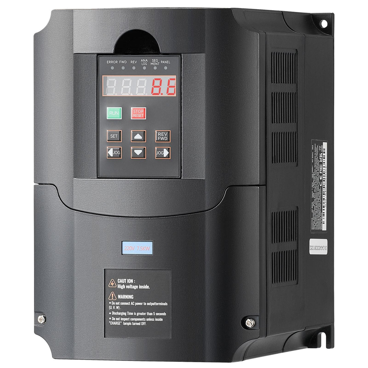 VFD 10HP, 7.5KW, 35A, 1 or 3 Phase 220V Input to 3 Phase 220V Output Variable Frequency Drive, 40-60Hz Input, 0-400Hz Output VFD for Spindle Motor CNC Speed Control