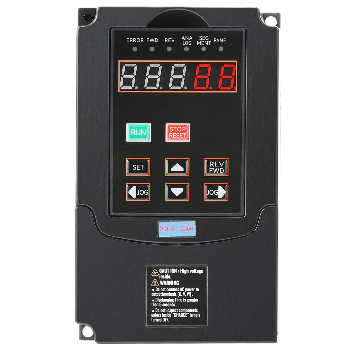 VFD 2HP, 1.5KW, 7.5A, 1 or 3 Phase 220V Input to 3 Phase 220V Output Variable Frequency Drive, 40-60Hz Input, 0-400Hz Output VFD for Spindle Motor CNC Speed Control