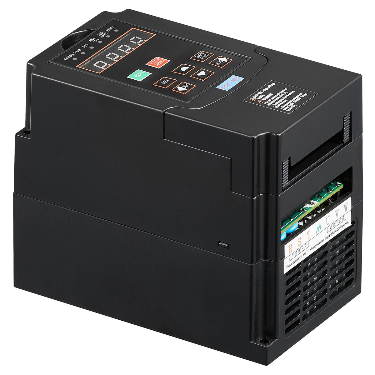VFD 2HP, 1.5KW, 7.5A, 1 or 3 Phase 220V Input to 3 Phase 220V Output Variable Frequency Drive, 40-60Hz Input, 0-400Hz Output VFD for Spindle Motor CNC Speed Control